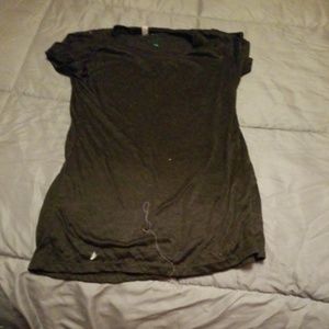 Black leopard print see through top